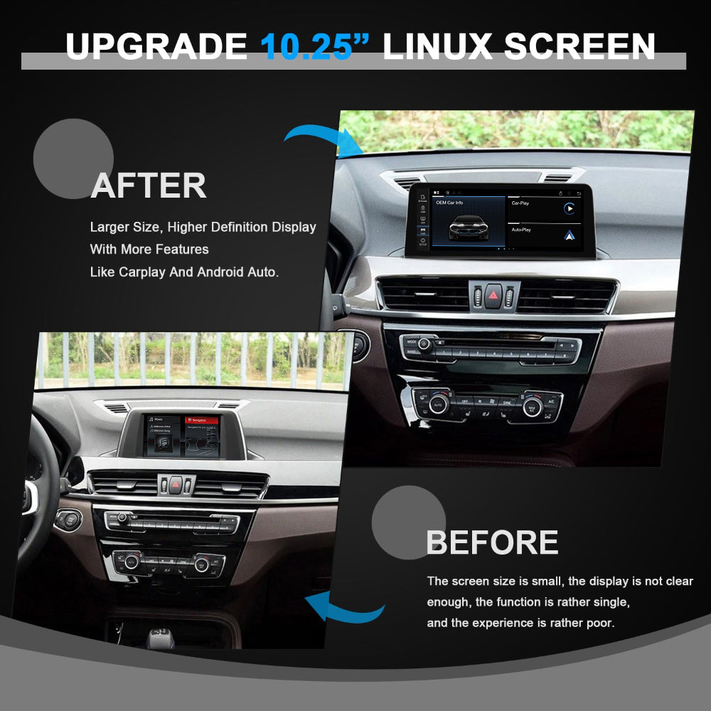 PEMP CarPlay Linux Screen for BMW F-Chassis X1/X2 — PEMP 9509