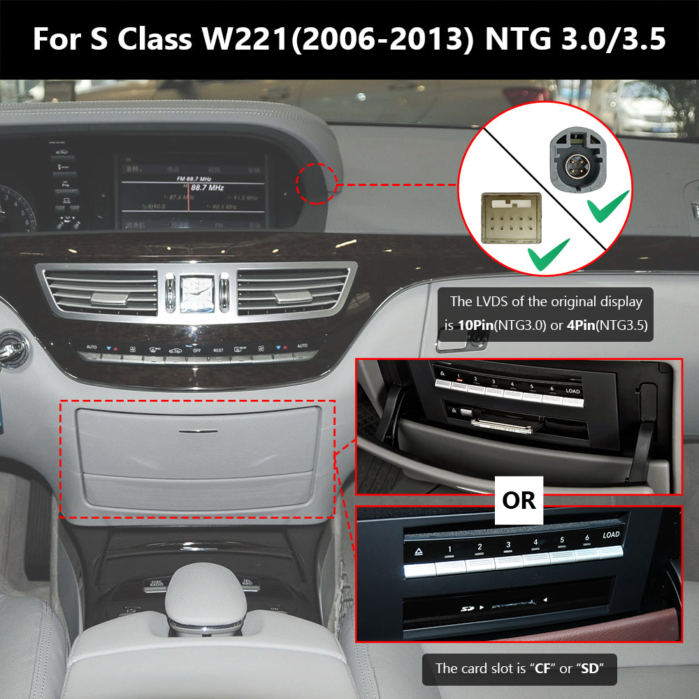 PEMP CarPlay Linux Screen for Mercedes-Benz S-Class W221 — PEMP 6L21