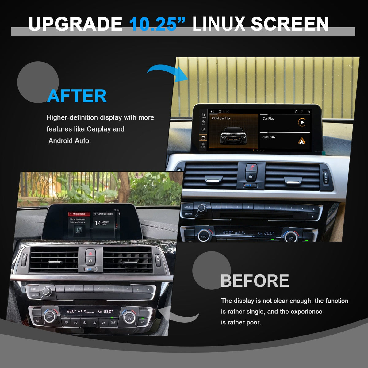 PEMP CarPlay Linux Screen for BMW F-Chassis 3/4-Series / M3/M4 — PEMP 9513