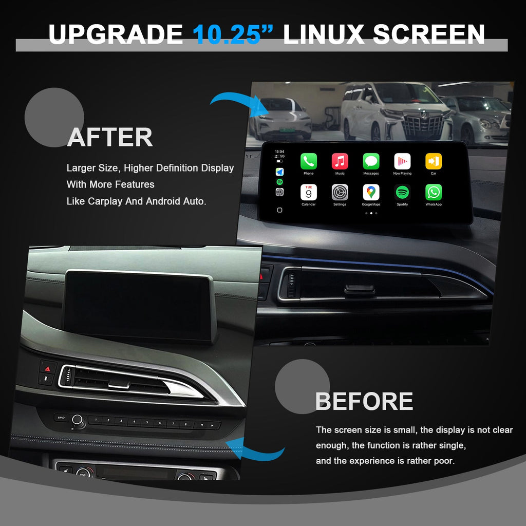 PEMP CarPlay Linux Screen for BMW i8 I12 — PEMP 9098