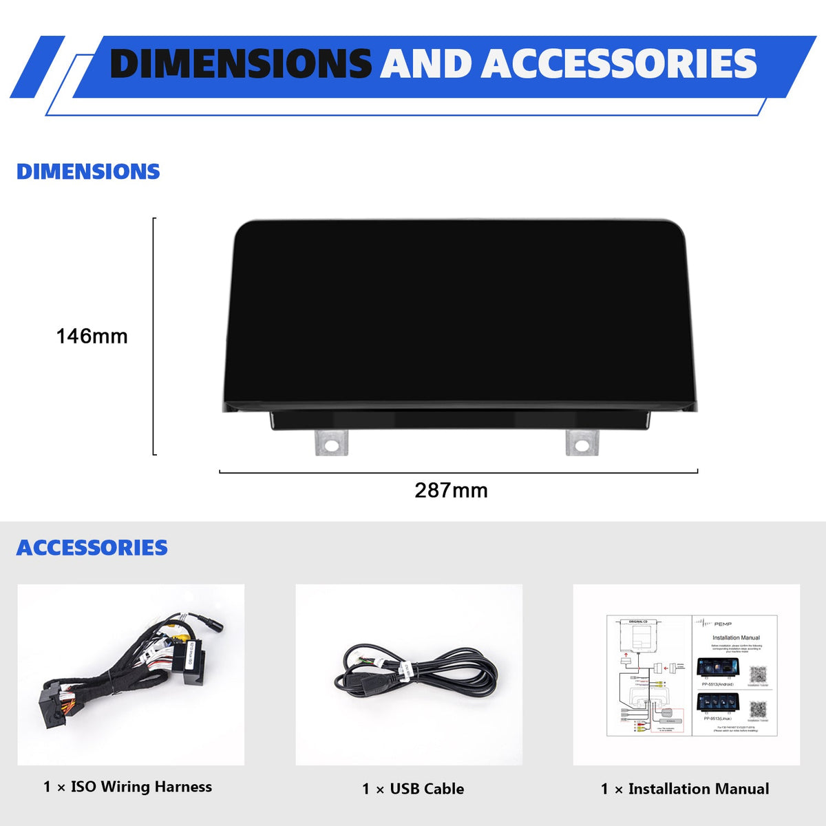 PEMP CarPlay Linux Screen for BMW F-Chassis 3/4-Series / M3/M4 — PEMP 9513