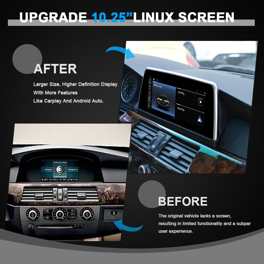 PEMP CarPlay Linux Screen for BMW E-Chassis 5/6-Series — PEMP 9810