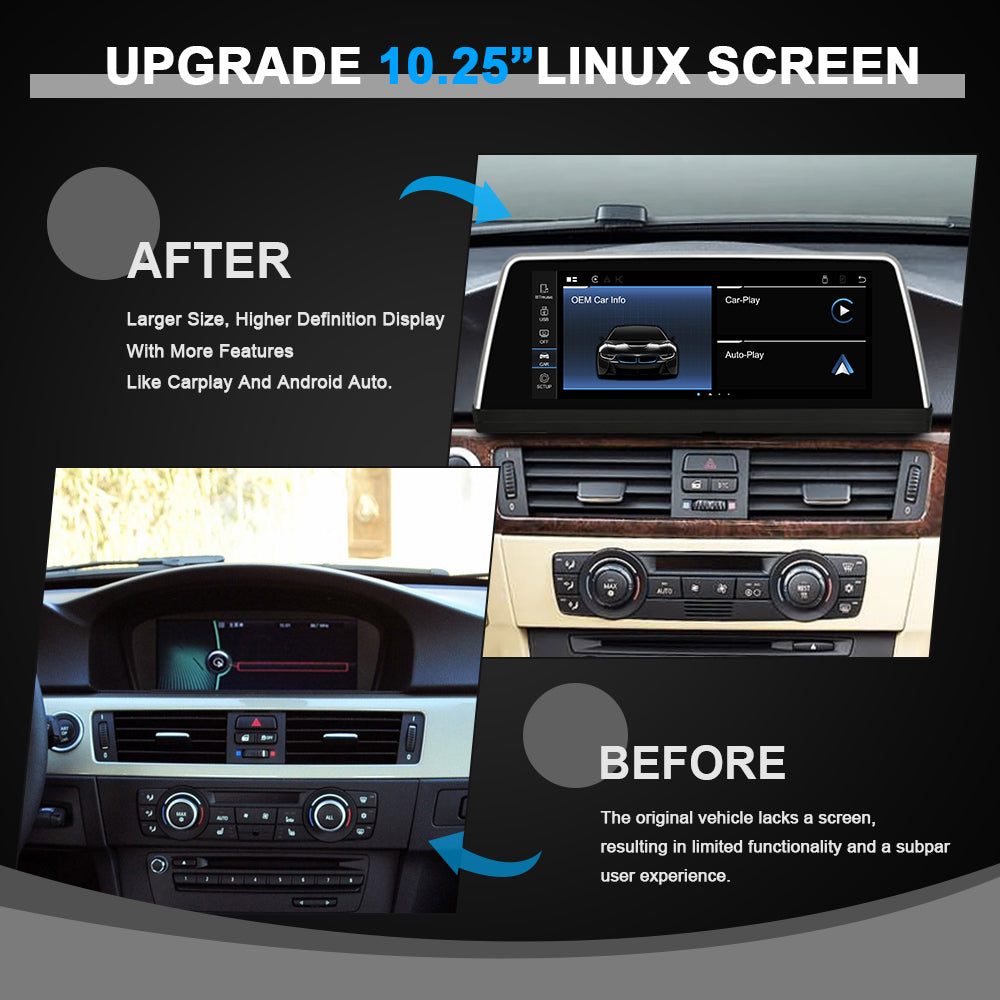 PEMP CarPlay Linux Screen for BMW E-Chassis 3-Series / M3 — PEMP 9823