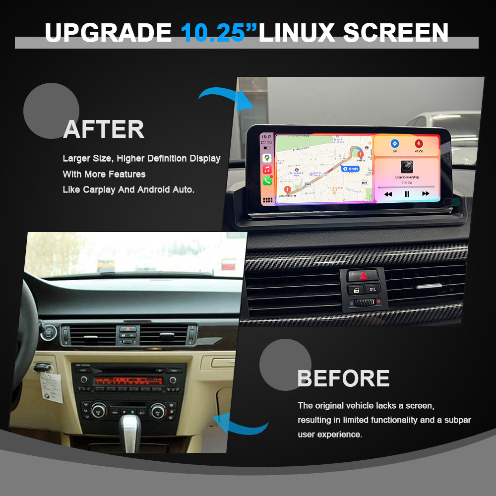 PEMP CarPlay Linux Screen for BMW E-Chassis 3-Series / M3 — PEMP 9273