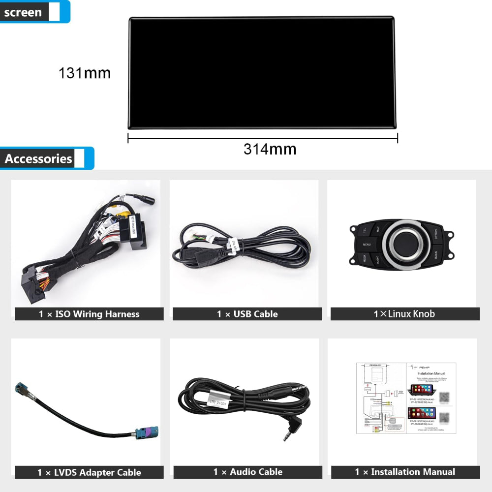 PEMP CarPlay Linux Screen for BMW E-Chassis X1 — PEMP 9639
