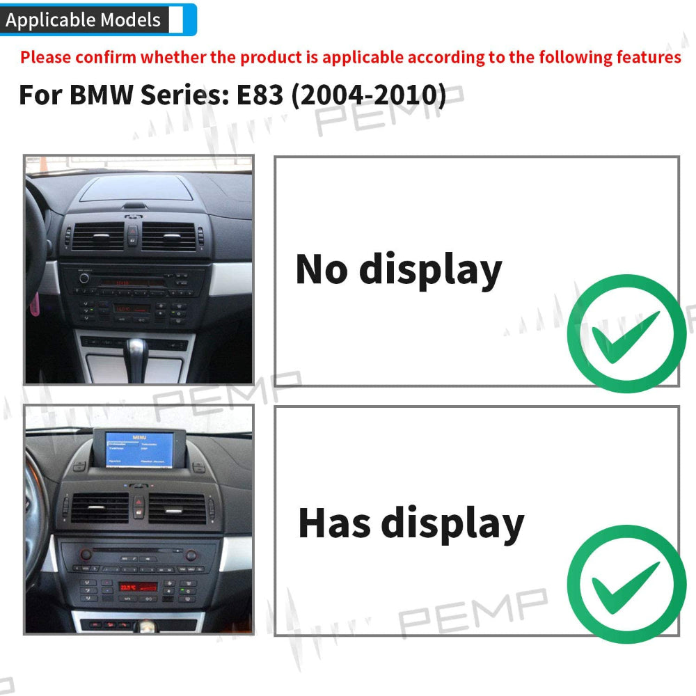 PEMP CarPlay Linux Screen for BMW E-Chassis X3 — PEMP 9283D