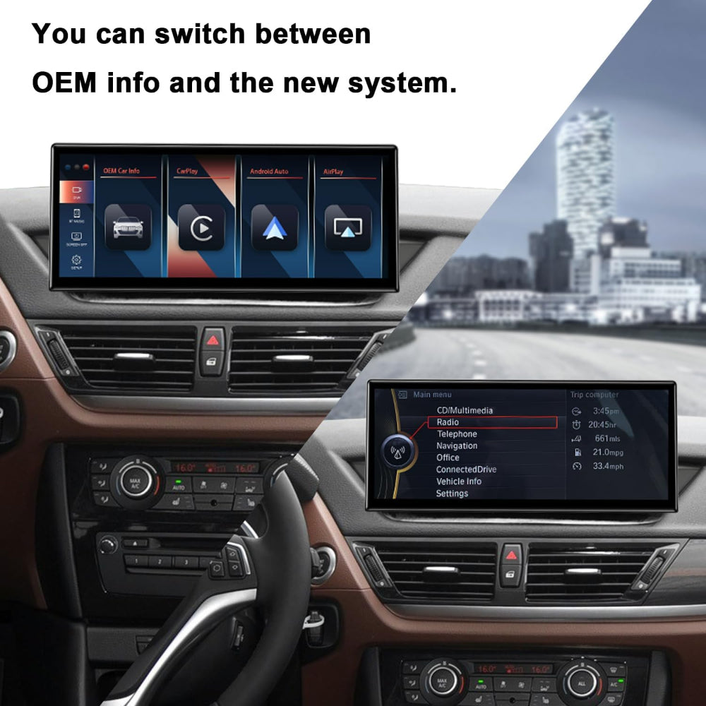 PEMP CarPlay Linux Screen for BMW E-Chassis X1 — PEMP 9639