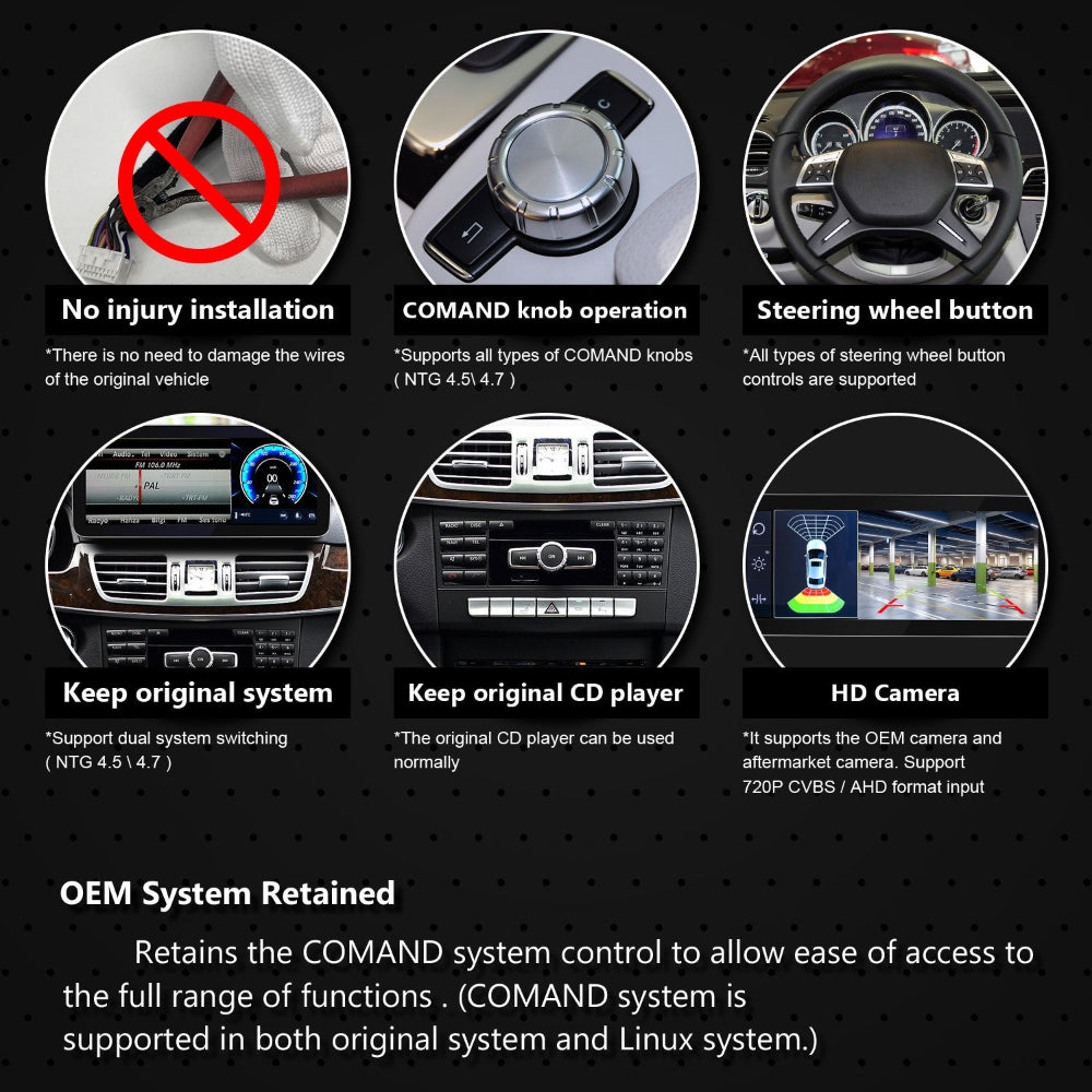 PEMP CarPlay Linux Screen for Mercedes-Benz C-Class W204 — PEMP 7L12