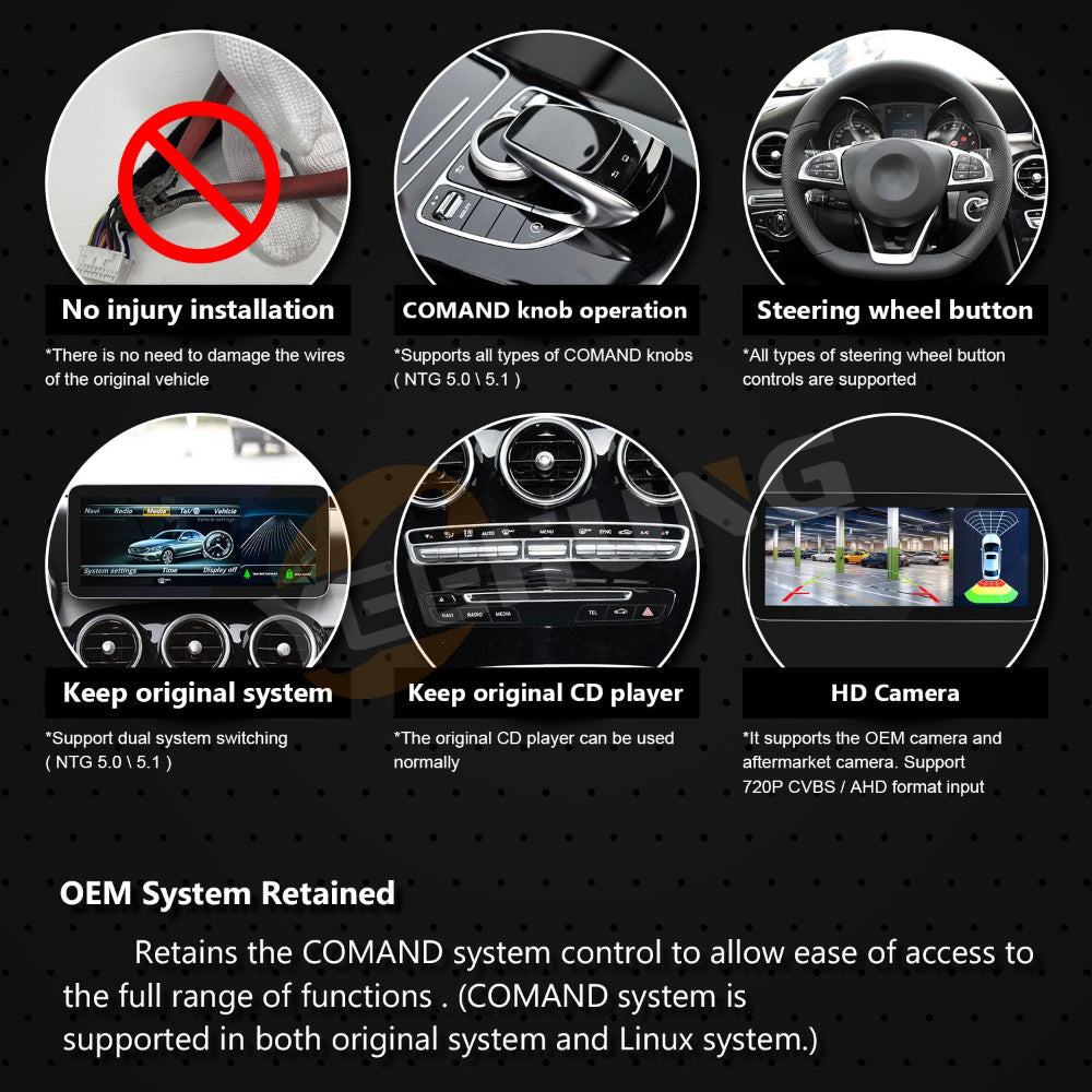 PEMP CarPlay Linux Screen for Mercedes-Benz A-Class / CLA / GLA — PEMP 7L18