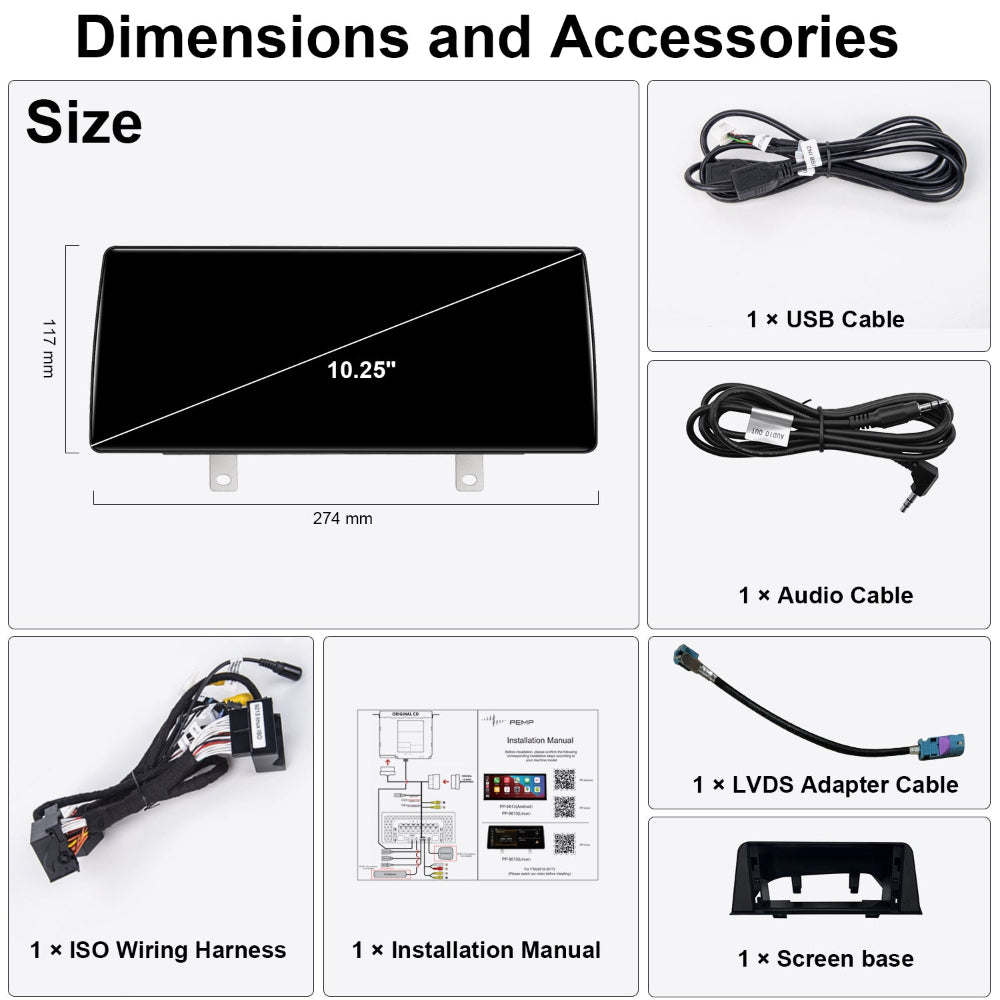PEMP CarPlay Linux Screen for BMW F-Chassis 1/2-Series / M2 — PEMP 9011