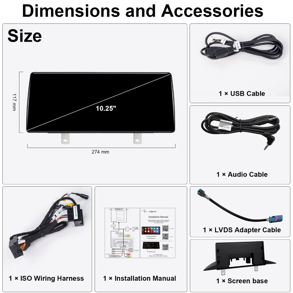 PEMP CarPlay Linux Screen for BMW F-Chassis 3/4-Series / M3/M4 — PEMP 9013