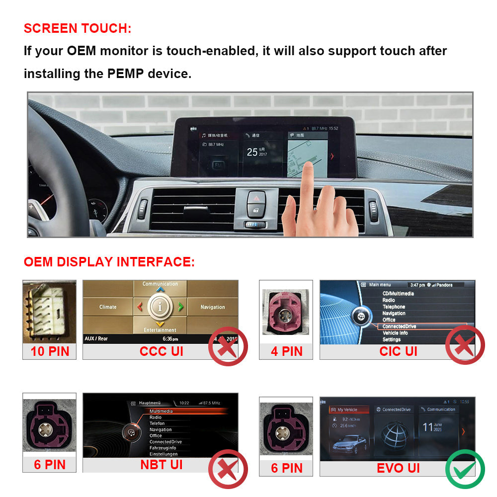 PEMP CarPlay Linux Screen for BMW G-Chassis X3/X4 — PEMP 9883