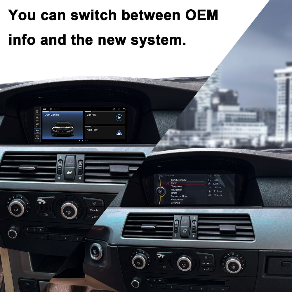 PEMP CarPlay Linux Screen for BMW E-Chassis 5/6-Series — PEMP 9233