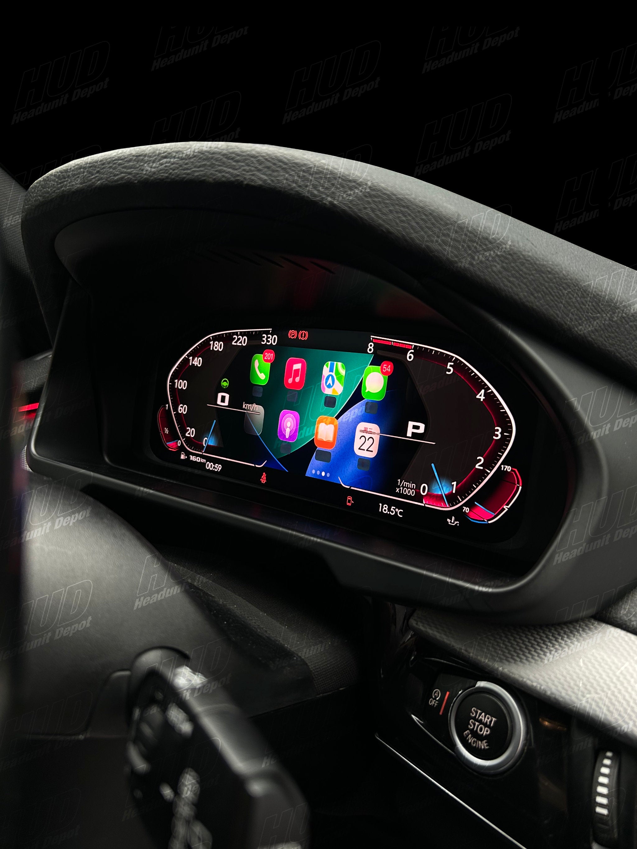 HUD Digital Instrument Cluster for BMW X
