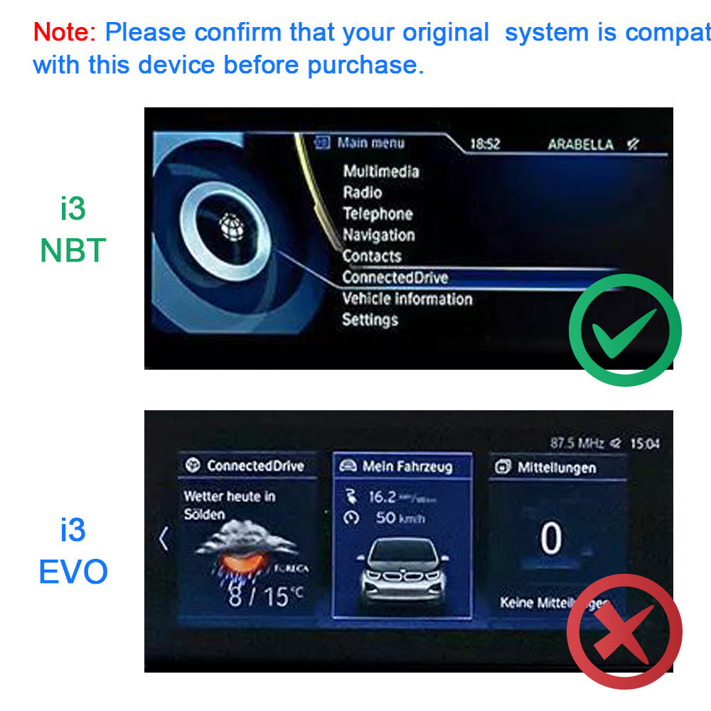 PEMP CarPlay Linux Screen for BMW i3 I01 — PEMP 9603